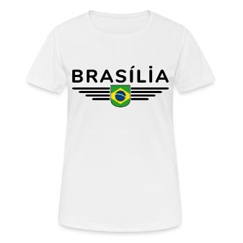 Brasília T-shirt for fans and travelers - Women's Breathable T-Shirt - white - Front - AI Model Female 172 dark (172cm)