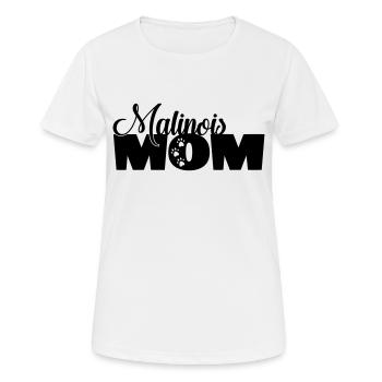 races malinois maman Hundemama orthographier plaisir - T-shirt respirant Femme - blanc - Devant - AI Model Female 172 dark (172cm)