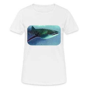 Walhai whale shark - Frauen T-Shirt atmungsaktiv - Weiß - Vorne - AI Model Female 172 dark (172cm)