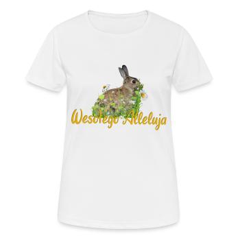 Wesołego Alleluja Joyeuses Pâques - T-shirt respirant Femme - blanc - Devant - AI Model Female 172 dark (172cm)