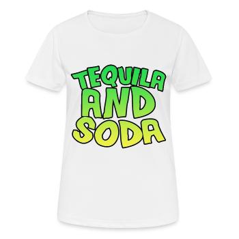 Tequila And Soda 3 - Frauen T-Shirt atmungsaktiv - Weiß - Vorne - AI Model Female 172 dark (172cm)