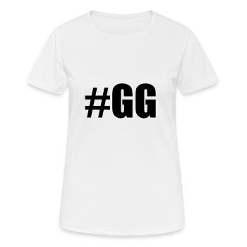 #gg - T-shirt respirant Femme - blanc - Devant - AI Model Female 172 dark (172cm)