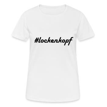 #lockenkopf - Frauen T-Shirt atmungsaktiv - Weiß - Vorne - AI Model Female 172 dark (172cm)