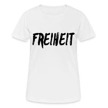 liberté - T-shirt respirant Femme - blanc - Devant - AI Model Female 172 dark (172cm)
