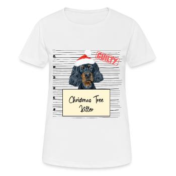 Weihnachtsbaum Umschubser Gordon Setter - Frauen T-Shirt atmungsaktiv - Weiß - Vorne - AI Model Female 172 dark (172cm)