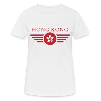 Hongkong - Frauen T-Shirt atmungsaktiv - Weiß - Vorne - AI Model Female 172 dark (172cm)