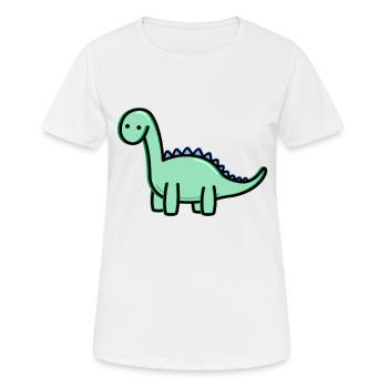 Cute Dino - Women's Breathable T-Shirt - white - Front - AI Model Female 172 dark (172cm)