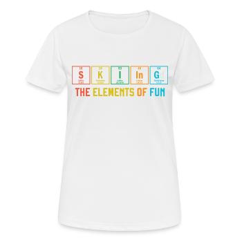 Skier Les éléments d’un cadeau de skieur amusant - T-shirt respirant Femme - blanc - Devant - AI Model Female 172 dark (172cm)