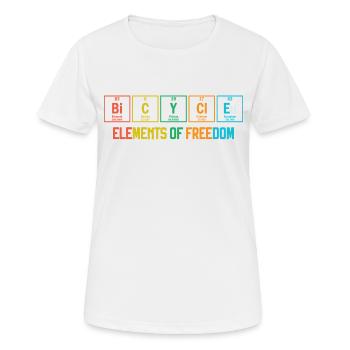 Bicycle The Elements of Freedom Periodic Table - Women's Breathable T-Shirt - white - Front - AI Model Female 172 dark (172cm)
