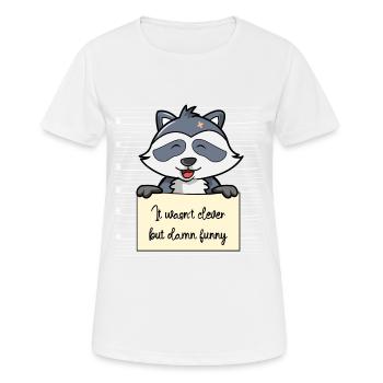 Waschbär lustiger Spruch humor Gefängnisbild - Frauen T-Shirt atmungsaktiv - Weiß - Vorne - AI Model Female 172 dark (172cm)