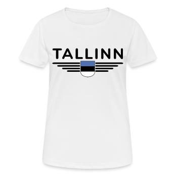 Tallinn T-Shirt – Pour les fans de la capitale - T-shirt respirant Femme - blanc - Devant - AI Model Female 172 dark (172cm)