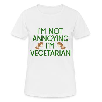 vegetarian vegan veggie pilze mushrooms4 - Frauen T-Shirt atmungsaktiv - Weiß - Vorne - AI Model Female 172 dark (172cm)