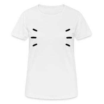 Rays strokes whiskers template clip art - Women's Breathable T-Shirt - white - Front - AI Model Female 172 dark (172cm)