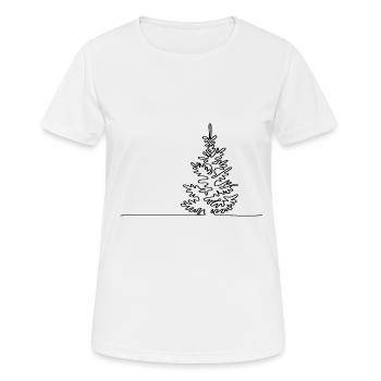 Weihnachten- Weihnachten- Weihnachten- Fest- Feiertage- lustiger- Baum - Frauen T-Shirt atmungsaktiv - Weiß - Vorne - AI Model Female 172 dark (172cm)