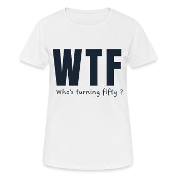 50th birthday - Women's Breathable T-Shirt - white - Front - AI Model Female 172 dark (172cm)