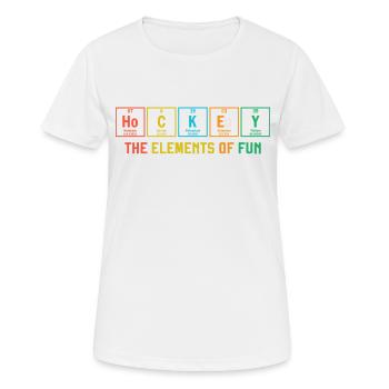 Ice Hockey The Elements of Fun Periodic Table - Women's Breathable T-Shirt - white - Front - AI Model Female 172 dark (172cm)
