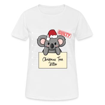 Weihnachtsbaum Umschubser Koala - Frauen T-Shirt atmungsaktiv - Weiß - Vorne - AI Model Female 172 dark (172cm)