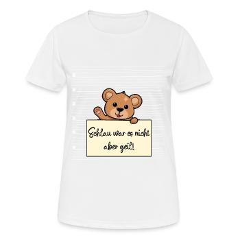 Bär lustiger Spruch humor Gefängnisbild - Frauen T-Shirt atmungsaktiv - Weiß - Vorne - AI Model Female 172 dark (172cm)