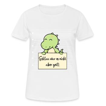 Dinosaurier lustiger Spruch humor Gefängnisbild - Frauen T-Shirt atmungsaktiv - Weiß - Vorne - AI Model Female 172 dark (172cm)