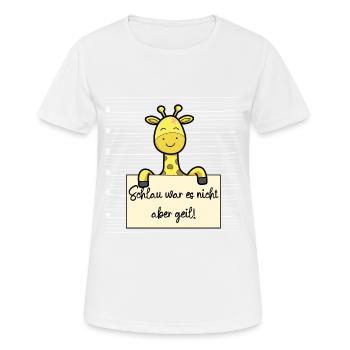 Giraffe lustiger Spruch humor Gefängnisbild - Frauen T-Shirt atmungsaktiv - Weiß - Vorne - AI Model Female 172 dark (172cm)