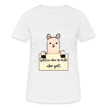 Lama lustiger Spruch humor Gefängnisbild - Frauen T-Shirt atmungsaktiv - Weiß - Vorne - AI Model Female 172 dark (172cm)