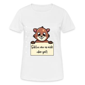 Bieber lustiger Spruch humor Gefängnisbild - Frauen T-Shirt atmungsaktiv - Weiß - Vorne - AI Model Female 172 dark (172cm)