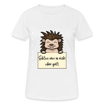 Igel lustiger Spruch humor Gefängnisbild - Frauen T-Shirt atmungsaktiv - Weiß - Vorne - AI Model Female 172 dark (172cm)