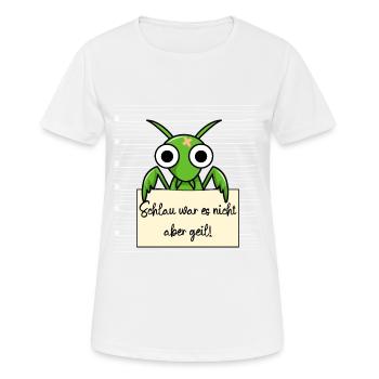 Gottesanbeterin lustiger Spruch humor Gefängnisbil - Frauen T-Shirt atmungsaktiv - Weiß - Vorne - AI Model Female 172 dark (172cm)