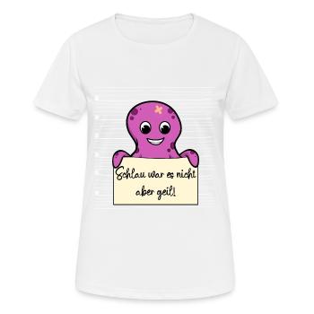 Oktopus lustiger Spruch humor Gefängnisbild - Frauen T-Shirt atmungsaktiv - Weiß - Vorne - AI Model Female 172 dark (172cm)