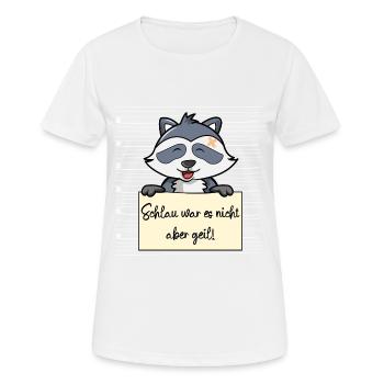 Waschbär lustiger Spruch humor Gefängnisbild - Frauen T-Shirt atmungsaktiv - Weiß - Vorne - AI Model Female 172 dark (172cm)