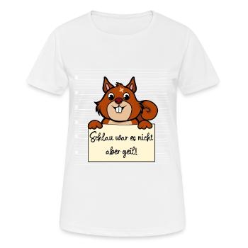 Eichhörnchen lustiger Spruch humor Gefängnisbild - Frauen T-Shirt atmungsaktiv - Weiß - Vorne - AI Model Female 172 dark (172cm)