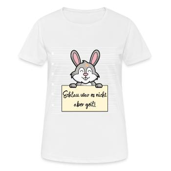 Hase lustiger Spruch humor Gefängnisbild - Frauen T-Shirt atmungsaktiv - Weiß - Vorne - AI Model Female 172 dark (172cm)