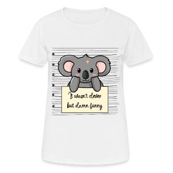 Koala lustiger Spruch humor Gefängnisbild - Frauen T-Shirt atmungsaktiv - Weiß - Vorne - AI Model Female 172 dark (172cm)