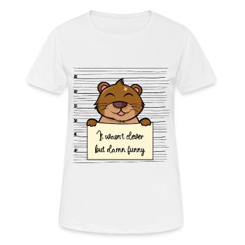 Seeotter lustiger Spruch humor Gefängnisbild - Frauen T-Shirt atmungsaktiv - Weiß - Vorne - AI Model Female 172 dark (172cm)