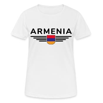 Armenien Fanartikel – Kultur erleben - Frauen T-Shirt atmungsaktiv - Weiß - Vorne - AI Model Female 172 dark (172cm)