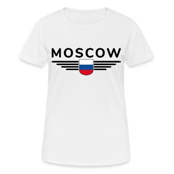 T-Shirt Moscou – Métropole de l’Elégance - T-shirt respirant Femme - blanc - Devant - AI Model Female 172 dark (172cm)