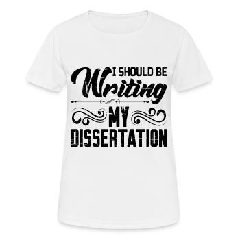 Je devrais écrire ma thèse 8 - T-shirt respirant Femme - blanc - Devant - AI Model Female 172 dark (172cm)