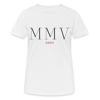 Römischezahl Geburtsjahr Made in 2005 - Frauen T-Shirt atmungsaktiv - Weiß - Vorne - AI Model Female 172 dark (172cm)