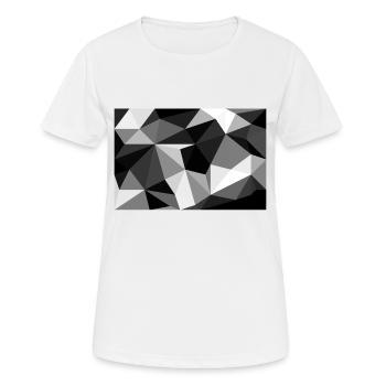 Polygon noir et blanc - T-shirt respirant Femme - blanc - Devant - AI Model Female 172 dark (172cm)