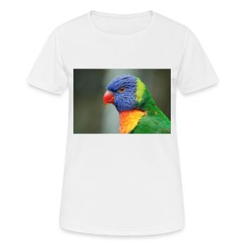 Honigpapagei alias Loris - Frauen T-Shirt atmungsaktiv - Weiß - Vorne - AI Model Female 172 dark (172cm)