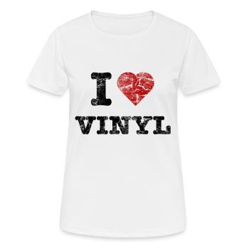 i_love_vinyl_vintage - T-shirt respirant Femme - blanc - Devant - AI Model Female 172 dark (172cm)