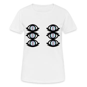 Eye Eyes Fantasy Chaman Spirituel Occulte - T-shirt respirant Femme - blanc - Devant - AI Model Female 172 dark (172cm)