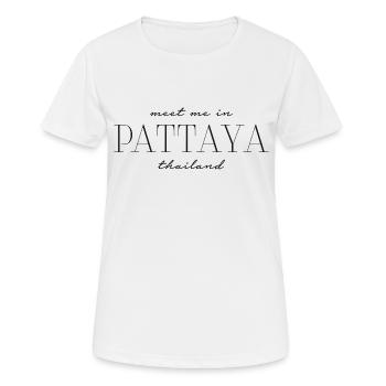 Meet me in Pattaya Thailand - Frauen T-Shirt atmungsaktiv - Weiß - Vorne - AI Model Female 172 dark (172cm)