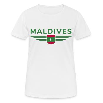 Malediven Fans: Exklusive Shirts - Frauen T-Shirt atmungsaktiv - Weiß - Vorne - AI Model Female 172 dark (172cm)