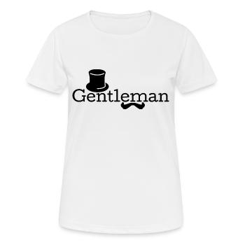 Monsieur moustache verres cylindriques monocle barbe - T-shirt respirant Femme - blanc - Devant - AI Model Female 172 dark (172cm)