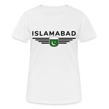 Islamabad Design – Style de la capitale - T-shirt respirant Femme - blanc - Devant - AI Model Female 172 dark (172cm)