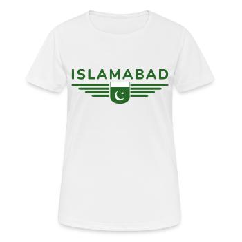 Islamabad Design – Style de la capitale - T-shirt respirant Femme - blanc - Devant - AI Model Female 172 dark (172cm)
