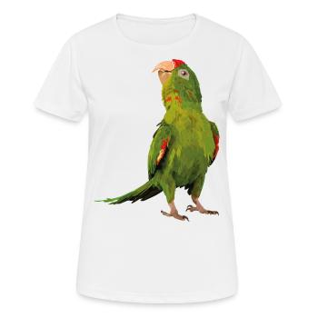Perruche à front rouge - T-shirt respirant Femme - blanc - Devant - AI Model Female 172 dark (172cm)