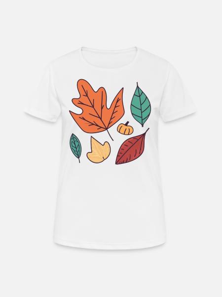 Fall Leaves: Embrace the Beauty of Autumn - Women's Breathable T-Shirt - white