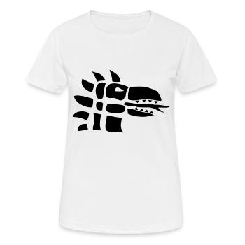 dragon | Tête de dragon | Dragon | feu | reptile - T-shirt respirant Femme - blanc - Devant - AI Model Female 172 dark (172cm)